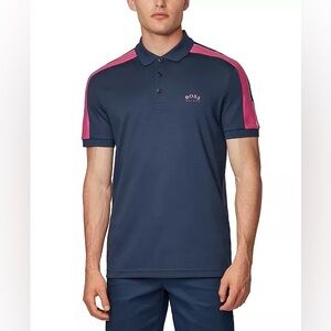 Hugo Boss Paule 1 Slim Fit Polo Shirt Navy Luxury Cotton XL Golf Designer